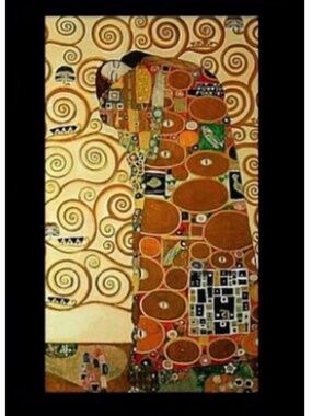 The Kiss - Art Nouveau by Gustav Klimt- Cotton Fabric Applique